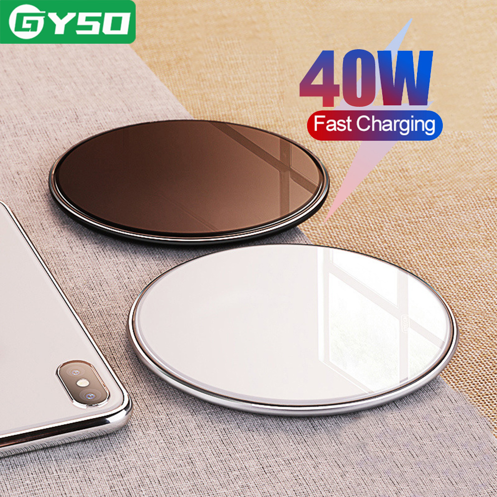 40W qi wireless charger For Xiaomi mi 9 Samsung S8 Fast Charging pad For iPhone 13 12 11 Pro MAX Mobile Phones Wireless charging