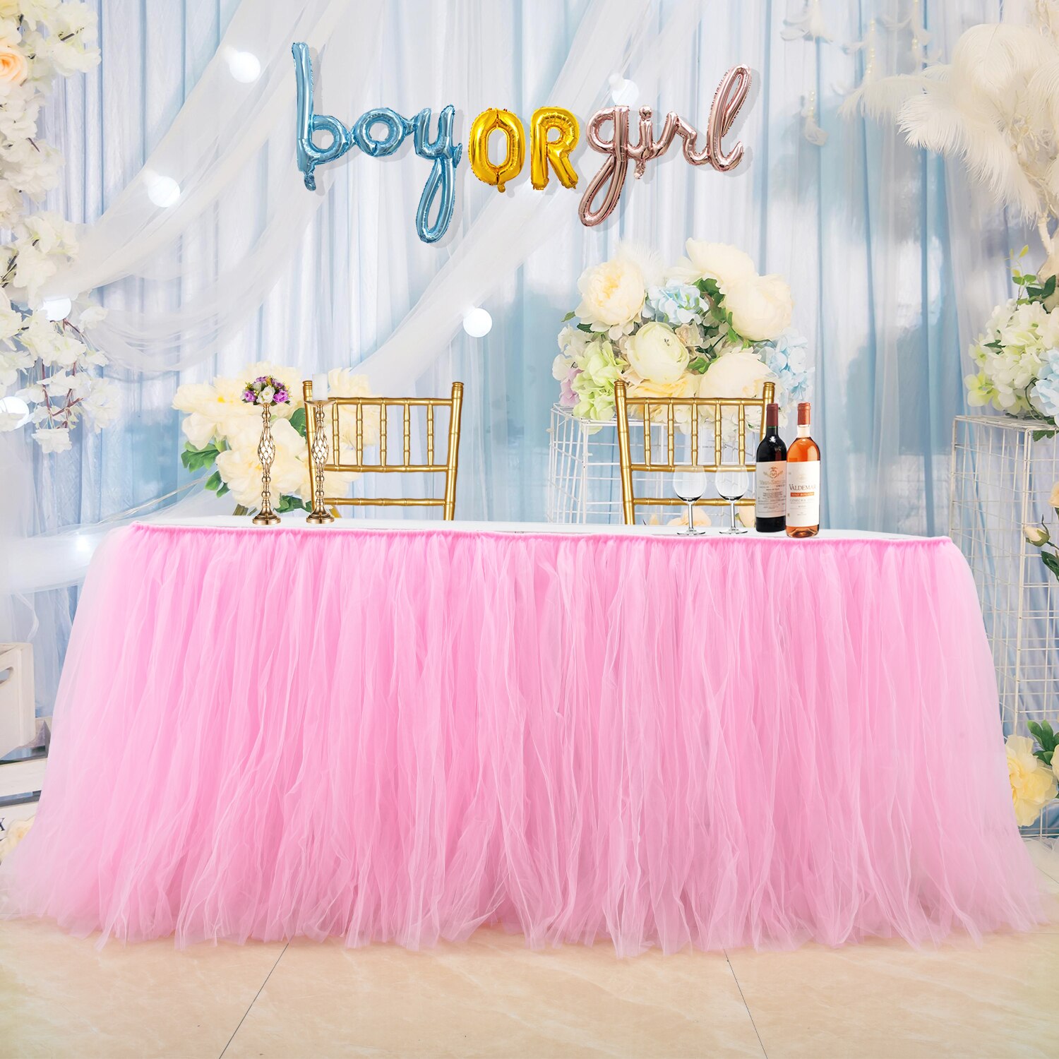Party Tulle Tutu Table Skirts for Baby Bridal Shower Birthday Party Wedding Party Table Skirt Cover Home Decorations Supplies