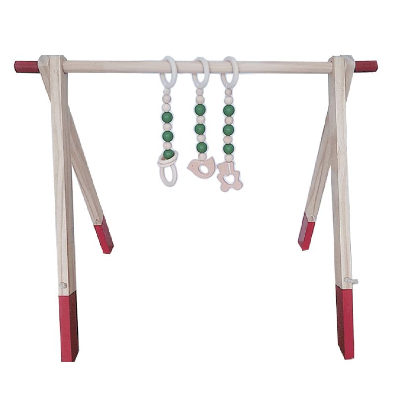 OOTDTY 1einstellen nordisch Karikatur Baby Holz Fitnessstudio Fitness Rahmen Gestell Hängen Anhänger Spielzeug Bausatz Kleinkind Kleinkind Zimmer Dekorationen: F