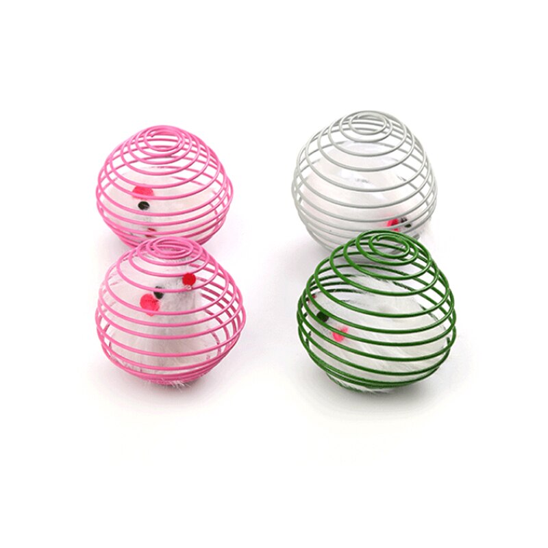 1pcs Pet Dog Toys Cat Self-excited Toy Plastic Ball Interactive Cat Training Toys Cat Toy Pet Product Random Color