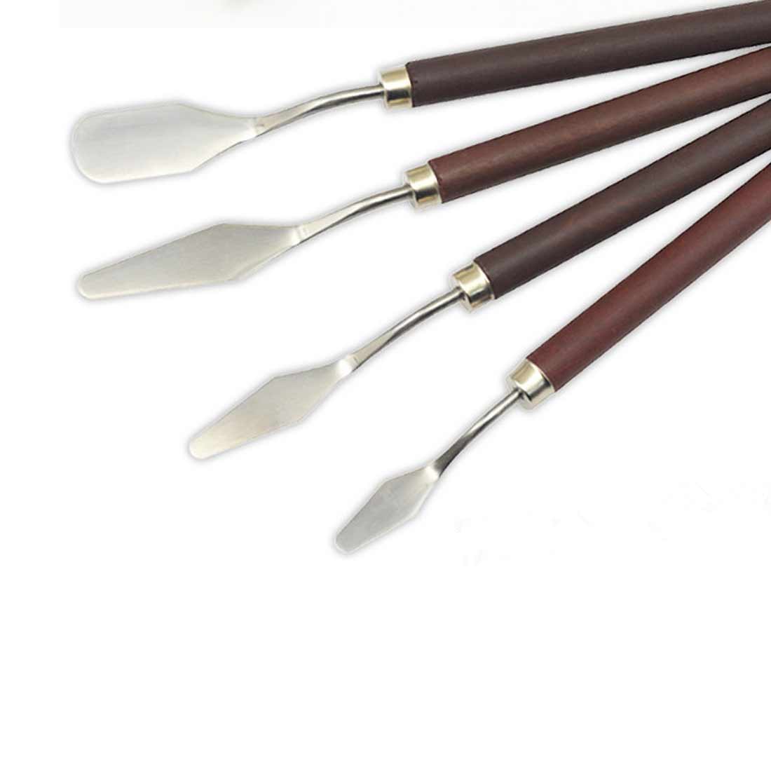 5 pieces/set of thick oil painting scraper stainless steel painting palette art painting tool set artist painting palette knife