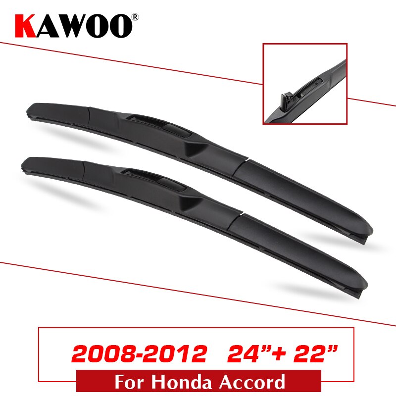 Kawoo Auto Wisser Voor Honda Accord 8 5 6 7 9 10 Auto Windcreen Wisserbladen 2003 2007 Tot Jaar Fit Voor Haak Arm: Accord 2422