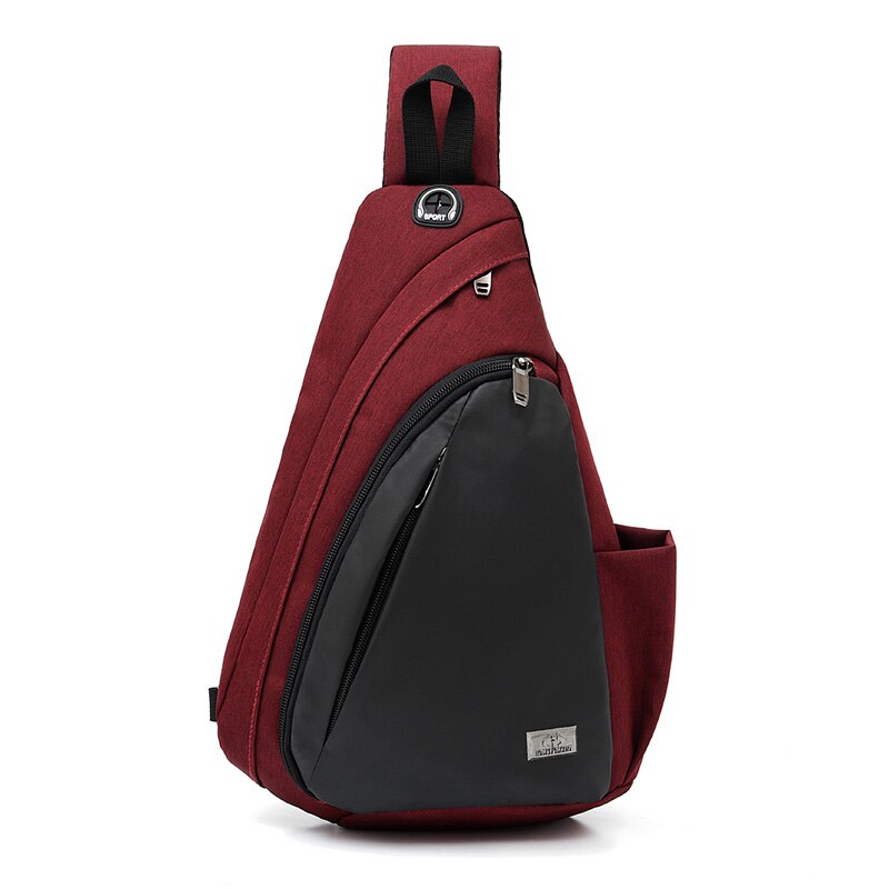 Men's Chest Bag Unisex Nylon Solid Color Zip Soft Crossbody Versatile Reflective Travel Purses And Handbags Bolsa Feminina: Red
