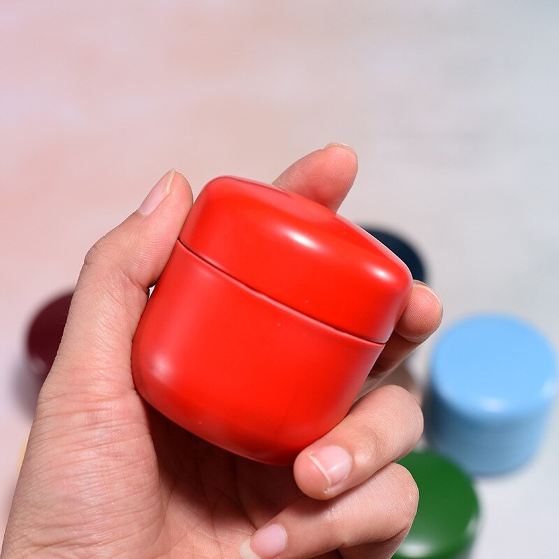 15g Mini Tinplate Tea Storage Tea Tins Round Sealed Tea Spice Container Portable Small Tin Can for Business Trip