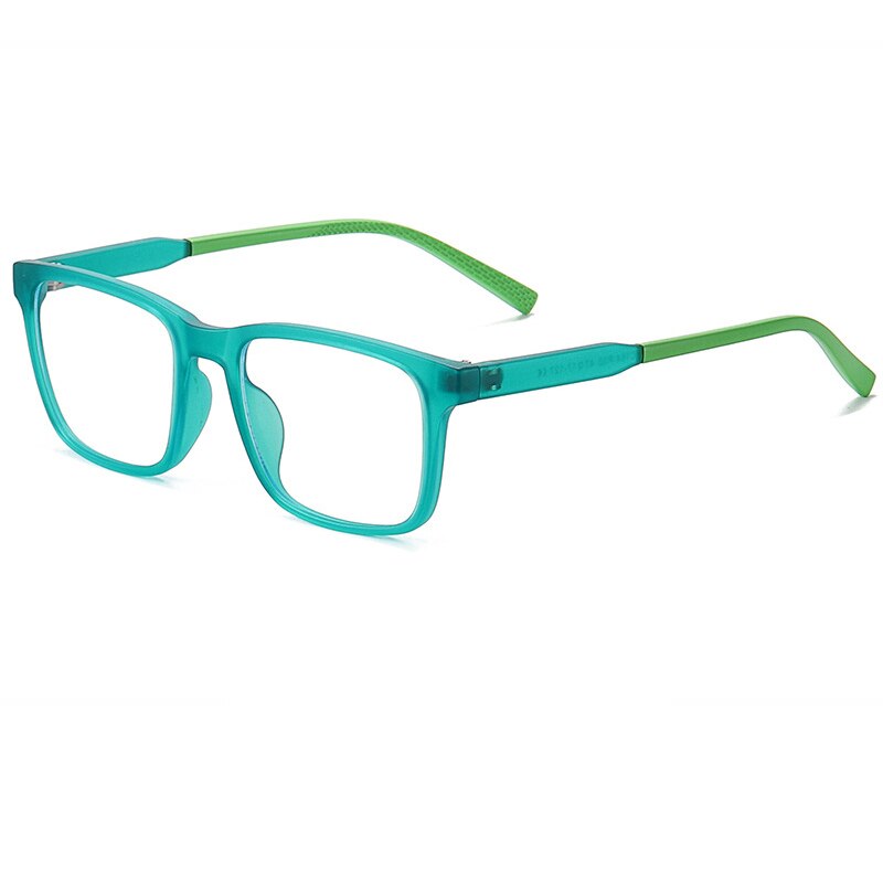Square Kids Glasses Optical Frame Children Boy Girls Computer Glasses Transparent TR90 Anti-blue light UV400 Eyeglasses: Transparent Grenn