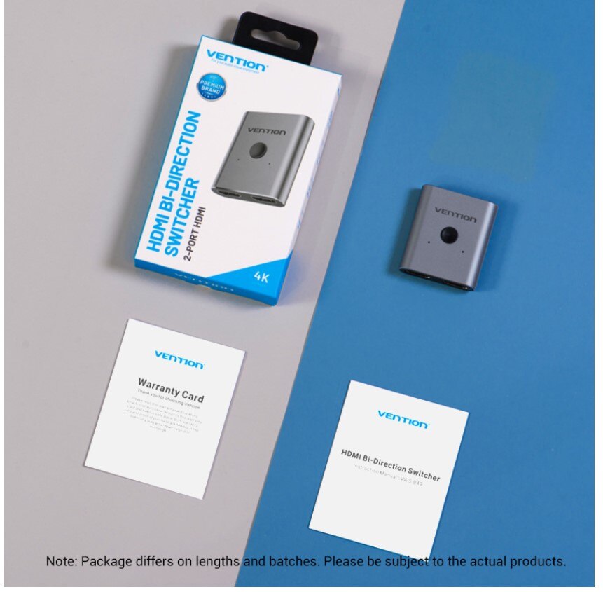 Vention 4K HDMI Switch Bi-Direction 1 To 2 HDMI 2.0 Splitter 2 in 1 Out 2K HDMI Adapter Switch For PS3 PS4 TV Xbox HDMI Switcher