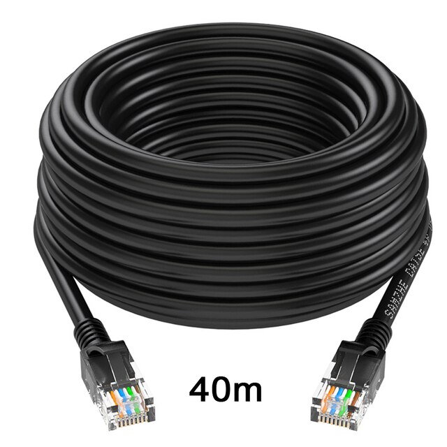 Poe Camera Cable Cat6 Ethernet Network RJ45 Cable For IP Camera: 40m