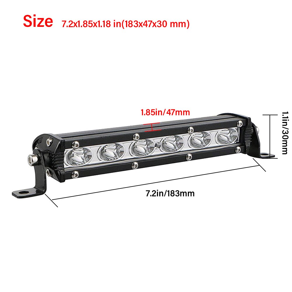 18W Spot Led Licht Werk Bar Lamp IP67 Waterdichte High Power Universele Heldere Licht Werk Spot Verlichting Voor Suv 4WD Auto Boot Truck