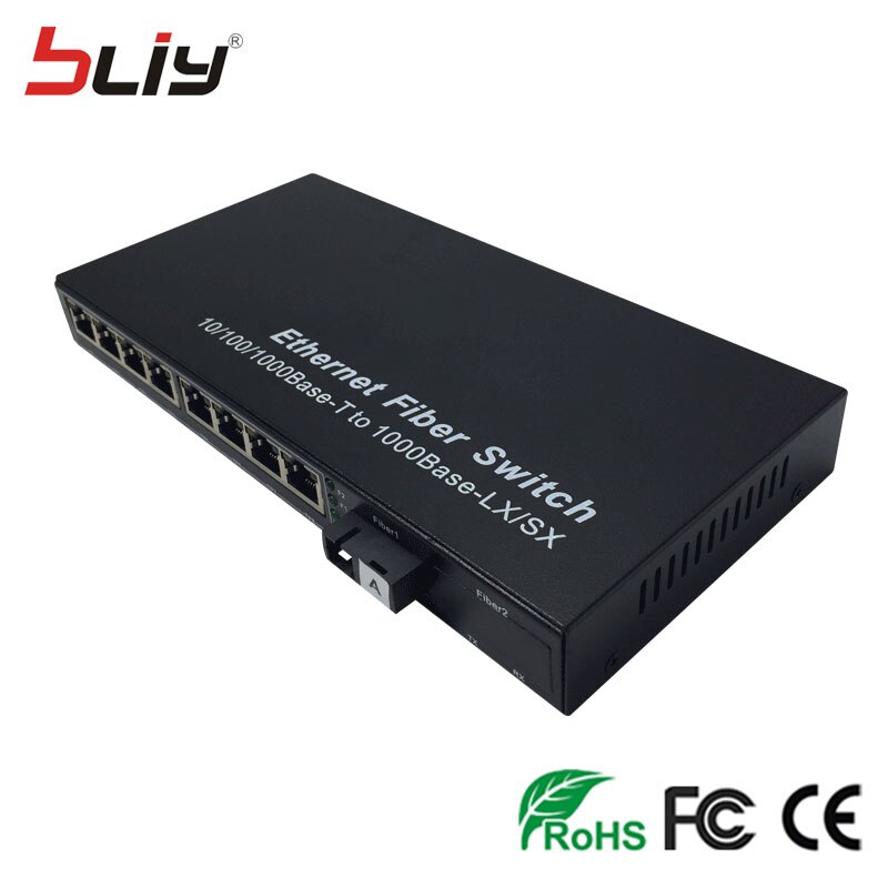 Unmanage Netzwerk Schalter 8 Hafen POE und SC Fiber Optik Aufwärtsverbindung Häfen voll 1000M poe faser schalter ftth onu gpon mikrotik IP KAMERA