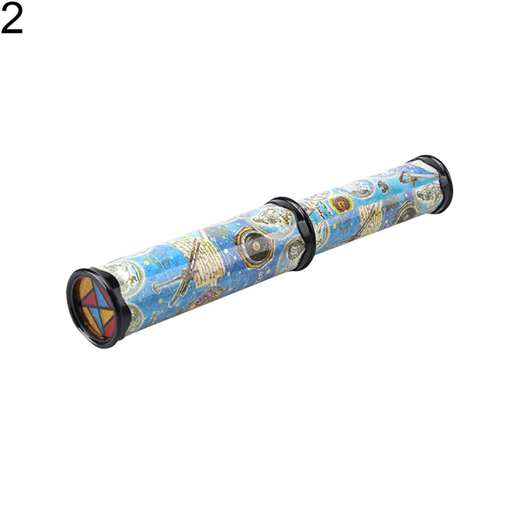 Colorful Cartoon 3D Kaleidoscope Imaginative Fancy World Magic Toddler Sensory Educational Toys For Children Birthday Toy: Large 2 Section