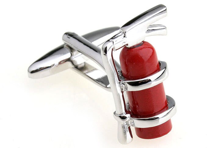 iGame Novelty Fire Extinguisher Cuff Links Red Color Copper Material For Fireman