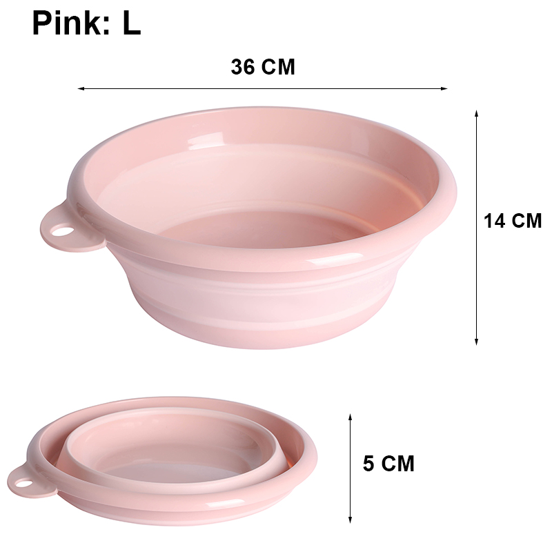 Seau pliable Portable et , bassin pliable pour voyage en plein air pêche Camping, seau de lavage de voiture, 4 tailles: Pink L