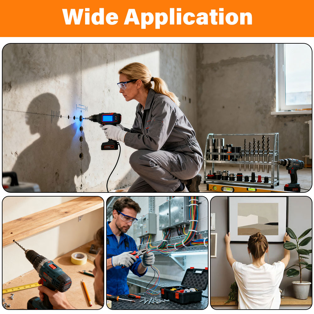 5-in-1 muurknoppendetector Professionele muurdetector Achtergrondverlichting Muurzoeker Hout AC-draad Kabel Metalen scanner voor huisdecoratie