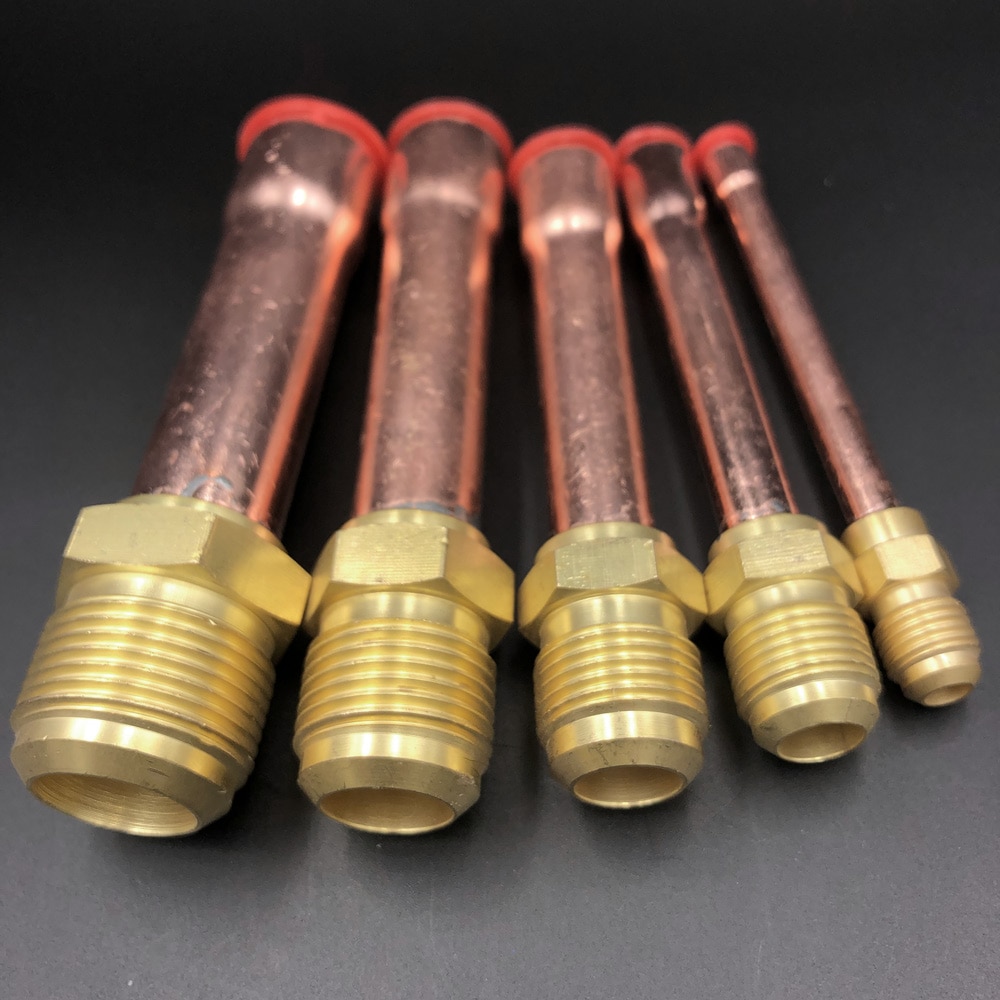 45 graden SAE 1/4 "3/8" 1/2 "3/4" Flare Connector Met Koperen Buis Messing Pijp Adapeter voor airconditioner