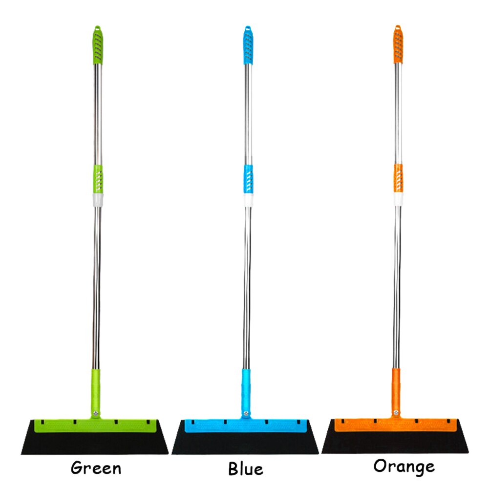 Long Handle Cleaning Brush Window Cleaner Glass Squeegee Telescopic Rod Rotating Head With Cleaning Cloth Rubber Wiper