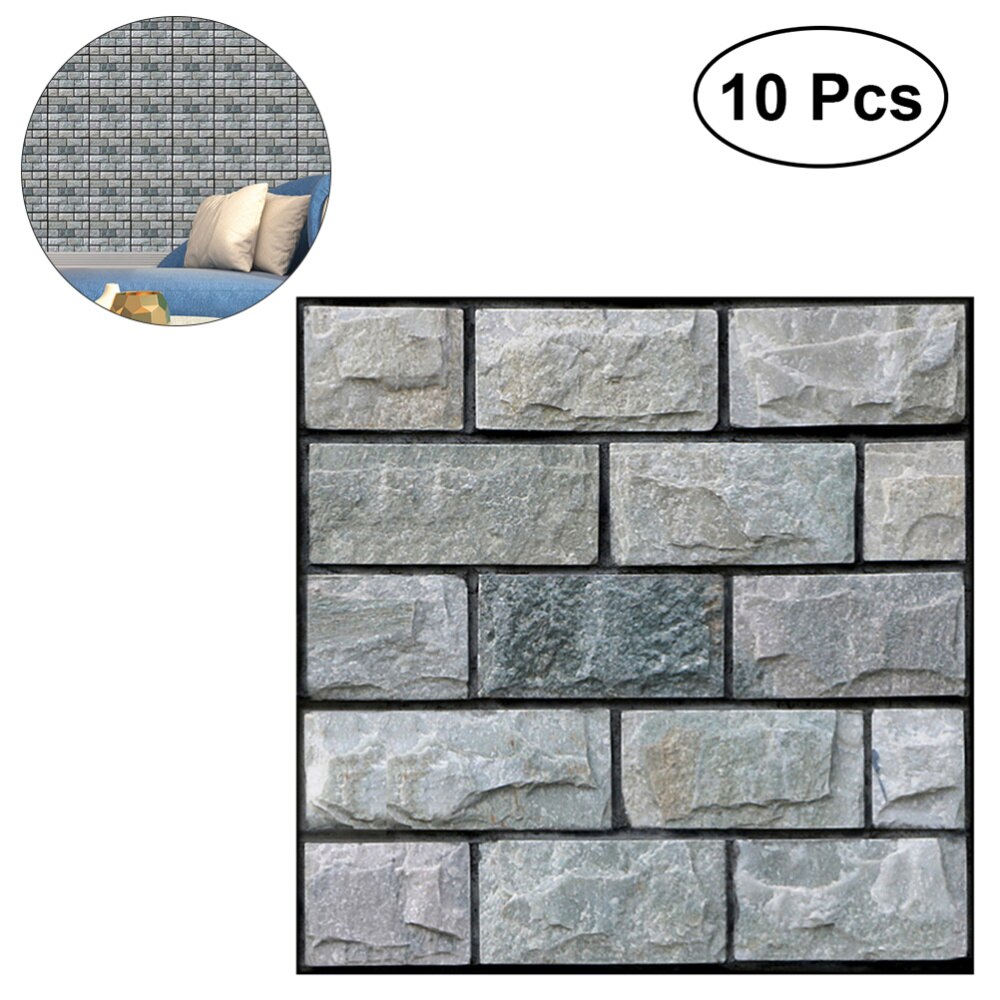 3D Zelfklevende Baksteen Patroon Behang Moderne Muur Achtergrond Tv Decor Behang Voor Slaapkamer Woonkamer 30X30cm (Patroon): As Shown 2