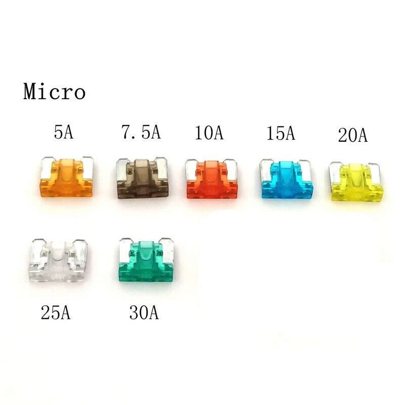10pcs 5A 7.5A 10A 15A 20A 25A 30A Micro Car Fuses For Ford Fox Mondeo Dodge Jeep