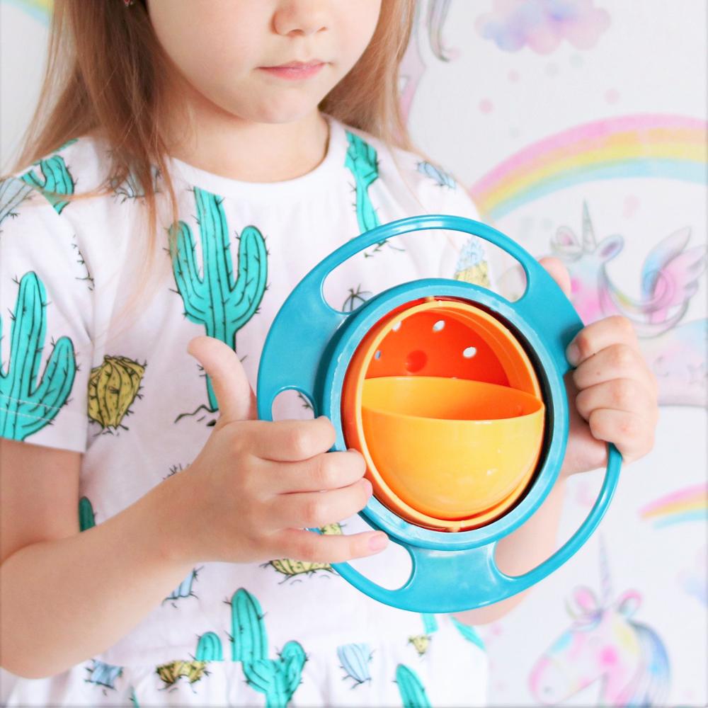 Kom 360 Roteren Spill-Proof Gyro Kom Zuigelingen Peuter Baby Kids Training Voeden Kom Praktijk Voeden Spill Geen Spill gerechten