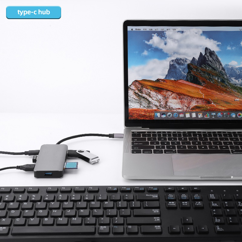 Dock 3.0 USB Hub Type C vers HDMI 4K VGA PD RJ45 Gigabit LAN SD/TF carte HDMI Hub adaptateur Station pour Macbook Pro Samsung