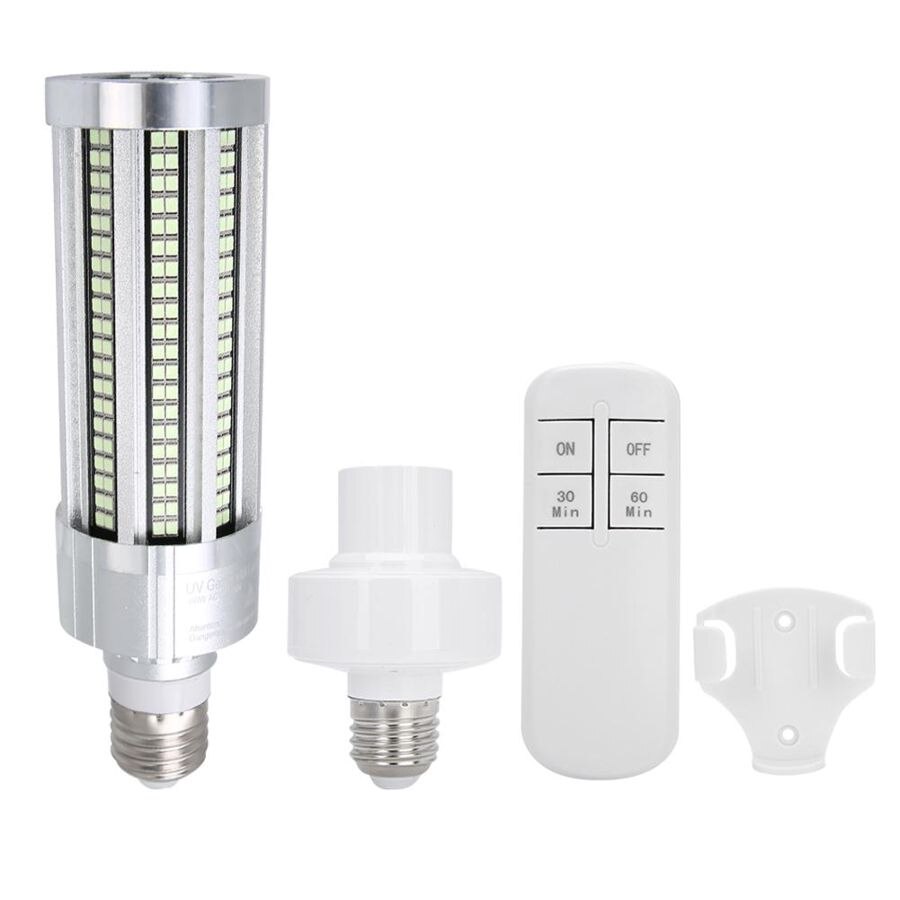 60W Household Ultraviolet Cleaning Lamp Adjustable Remote Control Order Mite Removal UV Light: 110v