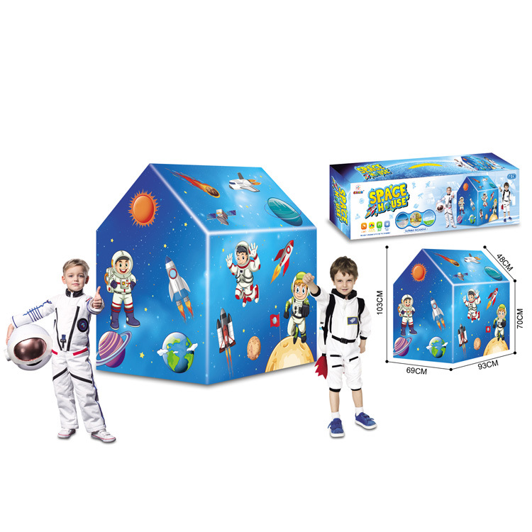 Tienda De Juego Cohete Espacial Para Niños – Carpa Emergente De Astronauta Con Sistema Solar, Para Interior Y Exterior