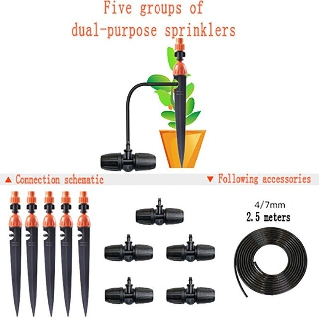 Timing Intelligent Irrigation Controller Rain Sensor Large Screen Automatic Watering Device Garden Balcony LED Watering Device: A set