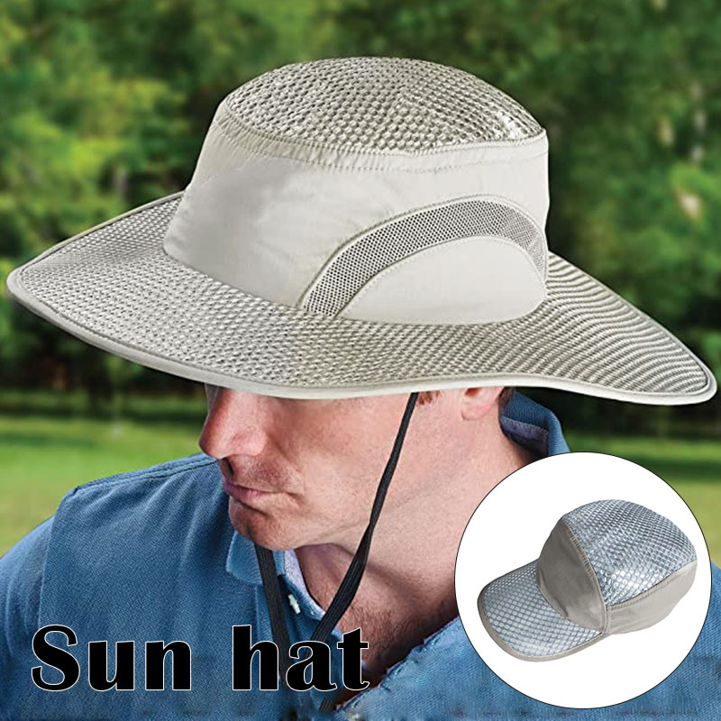 Sunscreen Cooling Hat Ice Cap Heatstroke Protection Cooling Cap Sun Hat One Size Unisex SDFA88
