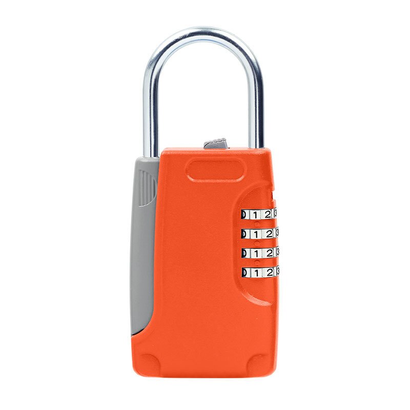 Mini nøgle pengeskab skjult organisator 4- digital adgangskode lås hus villa bil campingvogn reserve nøgler opbevaringsboks: Orange