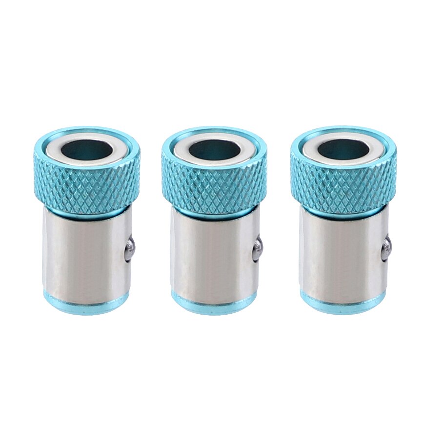 Screwdriver Drill Bit Magnetic Ring For 6.35mm Magnetic Adjustable Screw Drill Tip Magnet Powerful Ring Tools Set: 3Pcs Blue