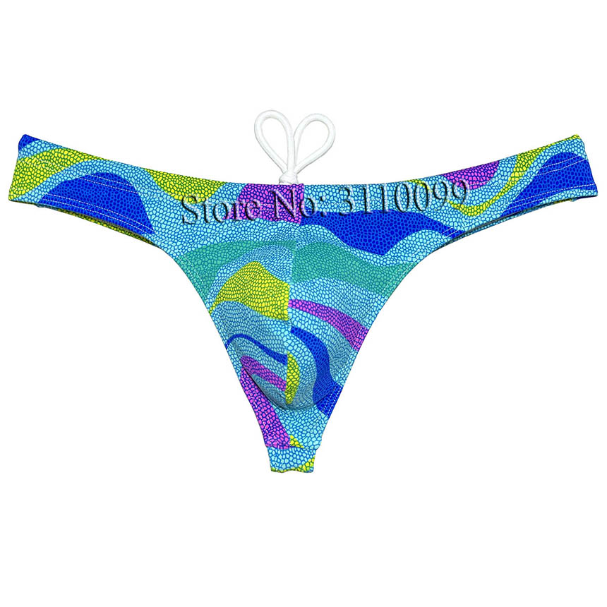 Herren Eisseidenfutter Bade Tanga Badeanzug Beachwear Badehose Bikini Bademode Unterwäsche: L / Armee Grün