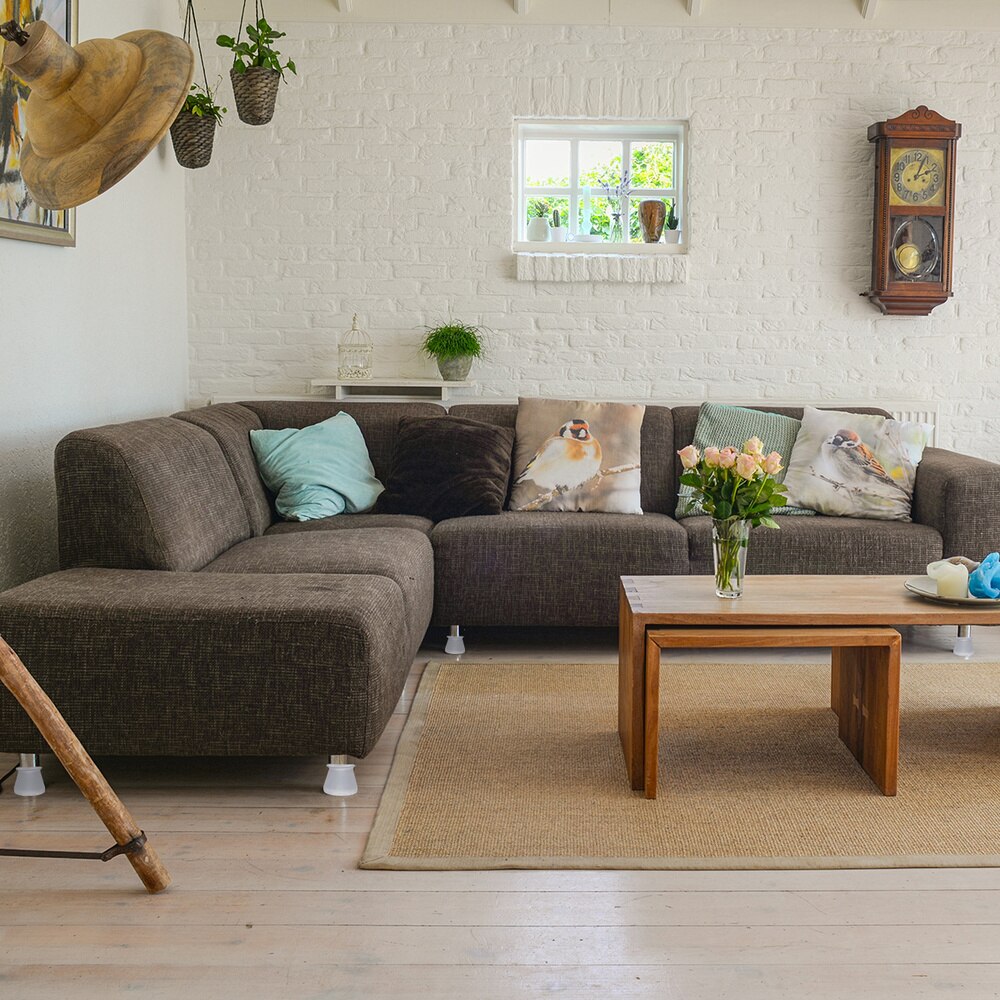 1 Set 4 Pcs Silicone Table Leg Cover Furniture Protective Pad (4Pcs Transparent): White