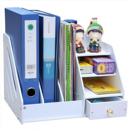 Suministros escolares para oficina, Accesorios de escritorio, organizador de escritorio, bandeja de archivos, organizador de lápices de maquillaje, revista, soporte para notas