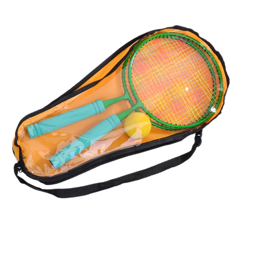 Børn runde badminton ketcher sæt børn badminton træningsværktøj udendørs interaktive ketcher til børn (azurblå , 12 stk badminton,: Billede 1