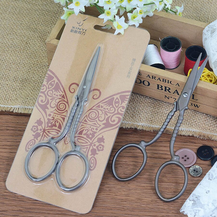 Ciseaux de broderie Zakka Vintage | Point de croix en Bronze et titane, artisanat outils ménagers 1 pièces