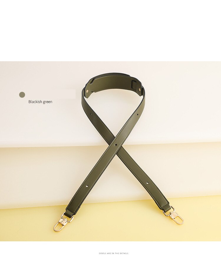 Mærke taske strop justerbar skulder crossbody strop til håndtaske læder taske pu strop taske tilbehør bælte til taske bolso mujer: Grøn tabby