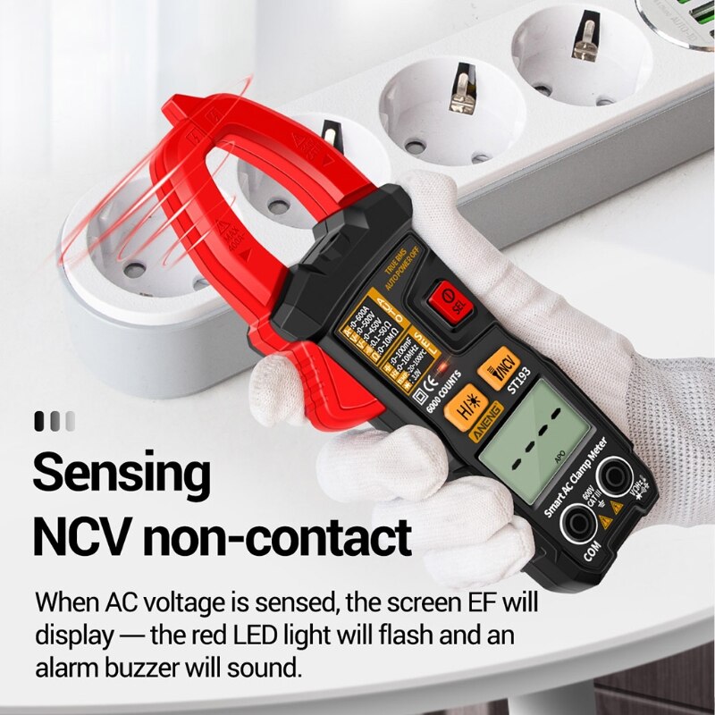 A-neng ST193 Digital Multimeter AC Amp Meter Precision Testers 6000 Counts True RMS Current Tester 600V Capacitor Clamp
