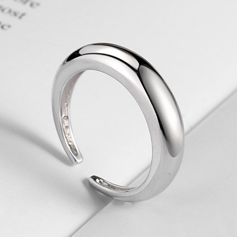 modisch Silber Farbe Ketten Ringe Für Frauen Braut Hochzeit Engagement Schmuck Große Öffnung Antike Ringe: 1