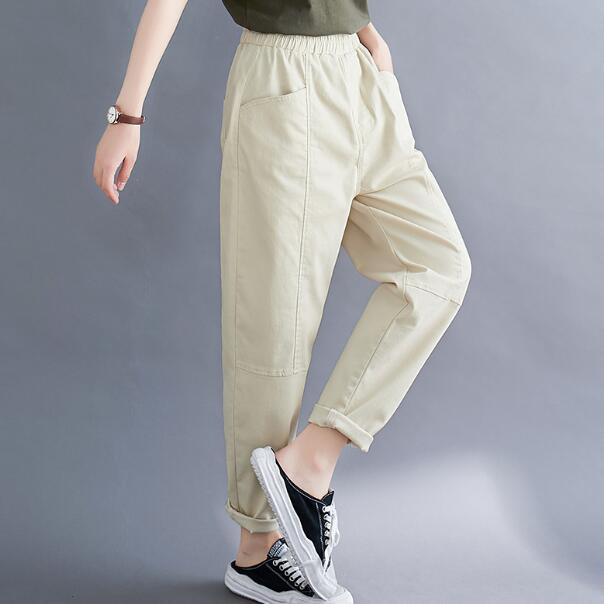 Loose Plus Size Woman Jeans Autumn Casual Boyfriend Jeans For Women Stretch Waist Mom Jeans Solid Washed Denim Trousers: XXL