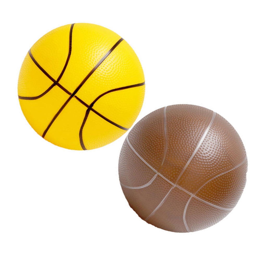 2 stk 9 tommer basketball legetøj fortykket pvc bold legetøj interessant bold legetøj til børn børn småbørn (tilfældig farve)