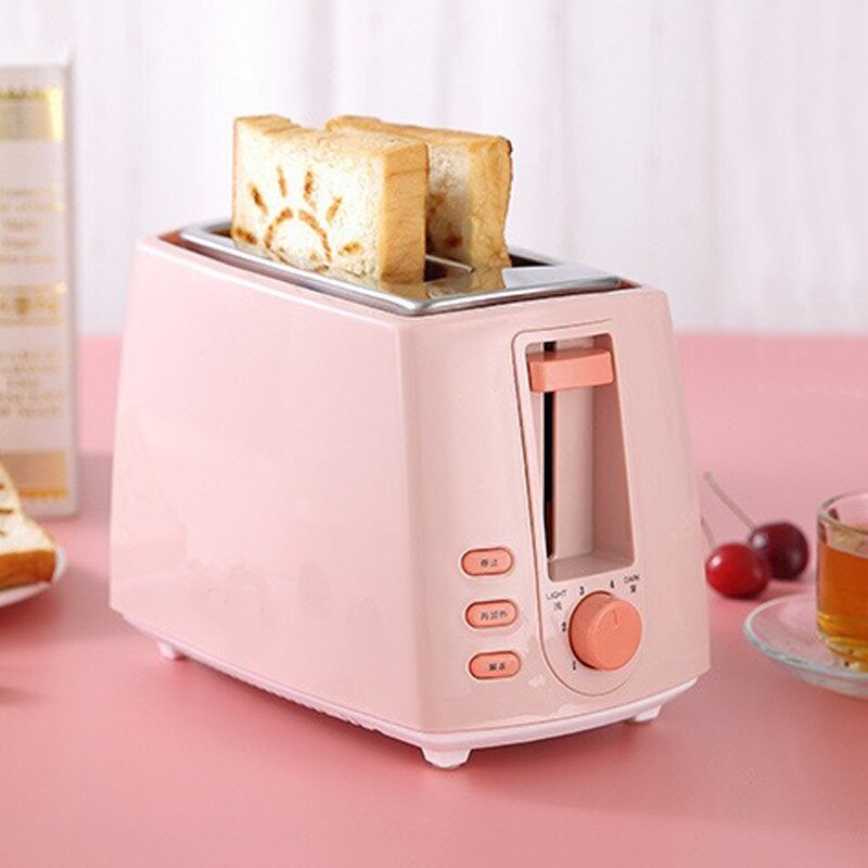 Rvs Elektrische Broodrooster Huishoudelijke Automatische Brood Bakken Maker Ontbijt Machine Toast Sandwich Grill Oven 2 Slice