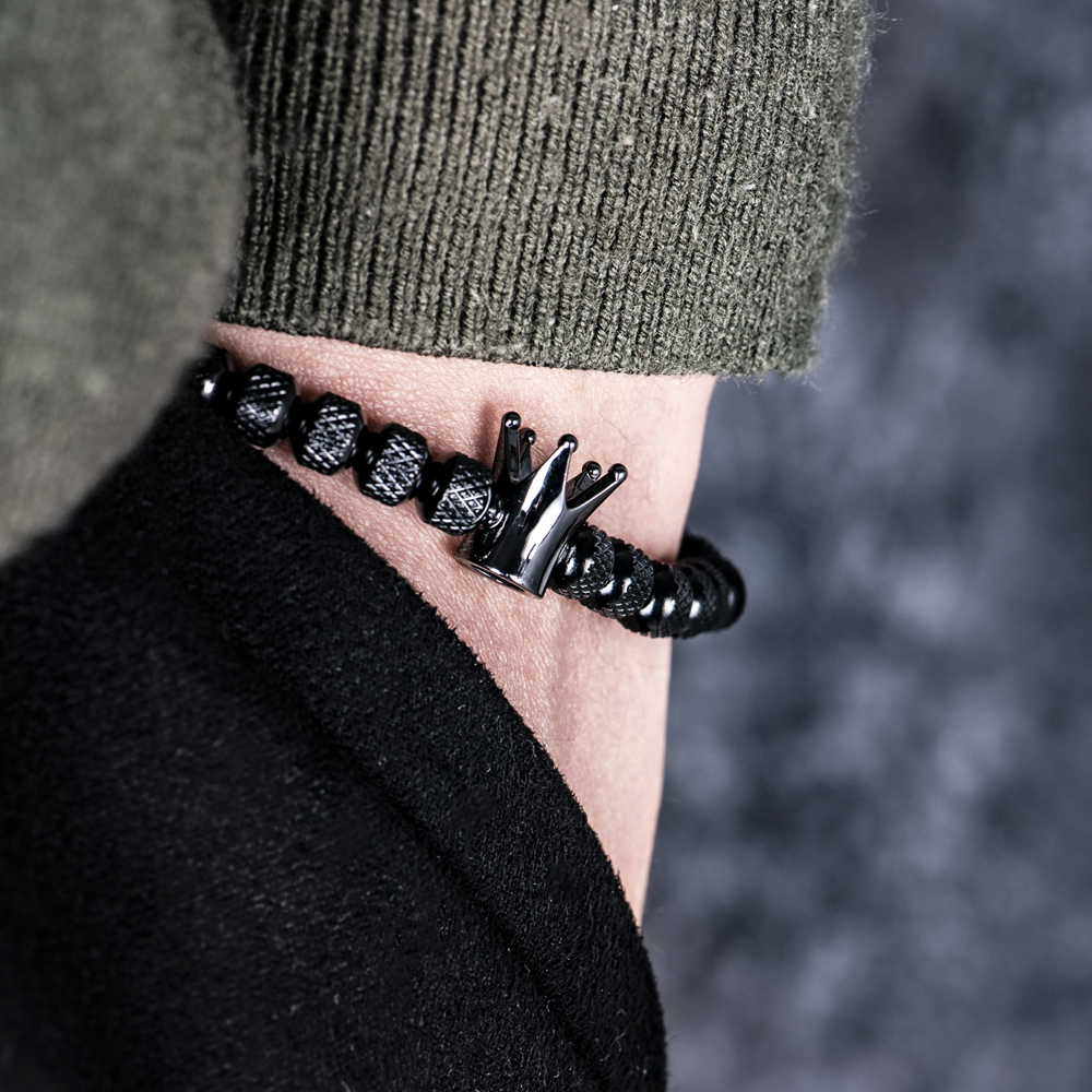 Bracelet couronne de luxe SION L pour homme, acier inoxydable, acier au titane, or, bracelet document, taille soeur, bijoux