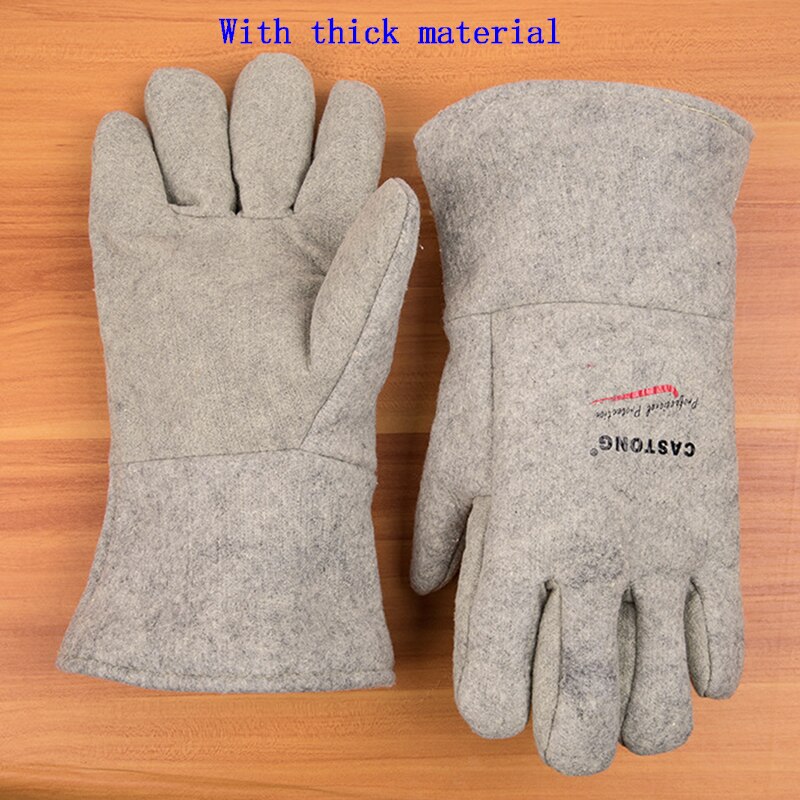 Guantes ignífugos de aramida + papel de aluminio, alta temperatura, 500 ℃ grados, ignífugos, protección antiquemaduras