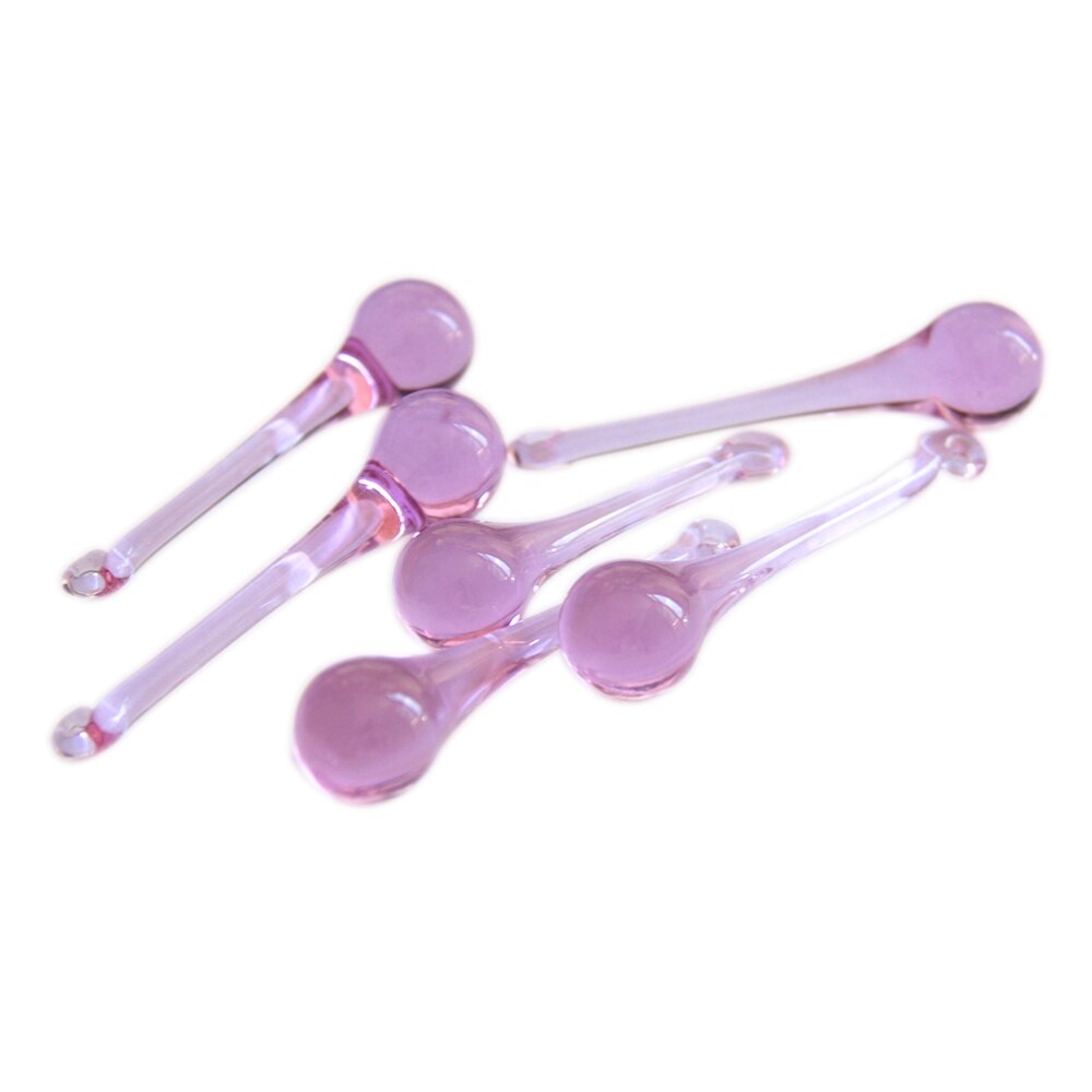 10Pcs Multicolor Regendruppels Kristallen Kroonluchter Onderdelen 20*80Mm Lamp Glas Opknoping Hangers Kralen Gordijn Accessoires: lilac / 16x60mm 10pcs