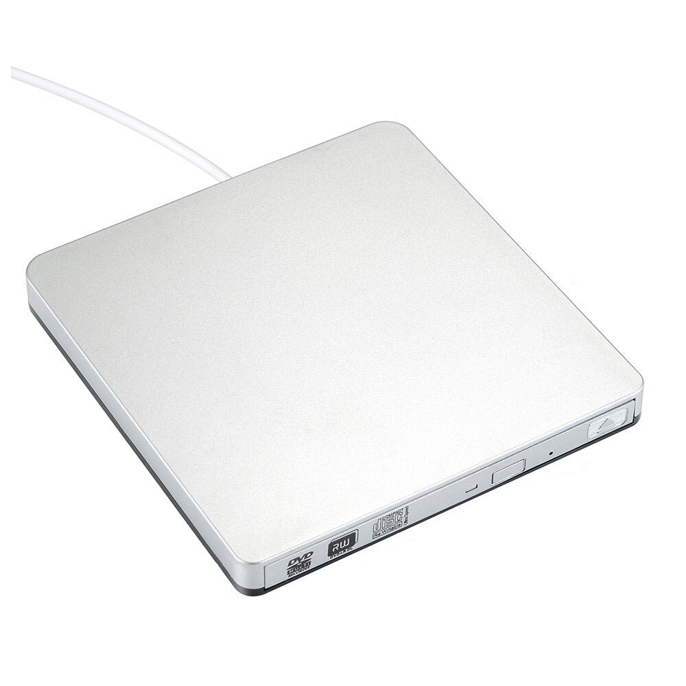 Ekstern slim usb 3.0 dvd-brænder vcd cd rw drev brænder drev superdrive til apple mac macbook pro air imac pc bærbar notebook