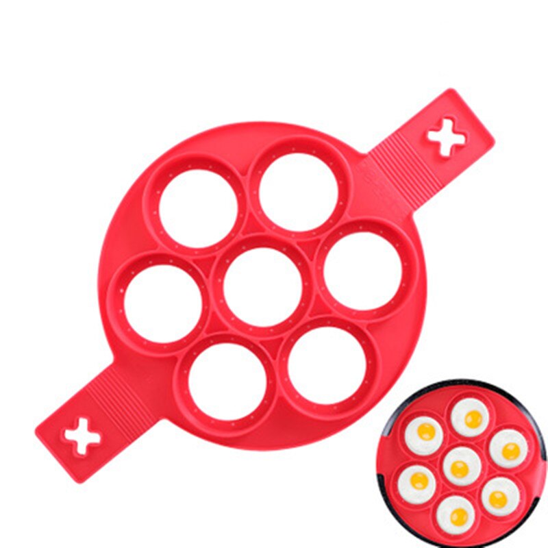 Molde de silicona antiadherente para hacer tortillas de huevo, molde de anillo para hornear, cocina, , 1 unidad