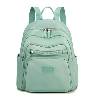 Zaini da donna multistrato di moda borsa per libri leggera per studenti zaino da viaggio in Nylon impermeabile zaino per scuola per ragazza adolescente: Light green