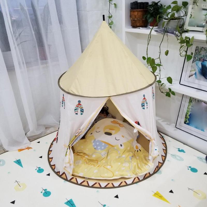 Kid Tent House Cartoon Chicken Kids Hang Flag Tent Baby Play House Princess Castle Hang Flag Children Tent Play Base