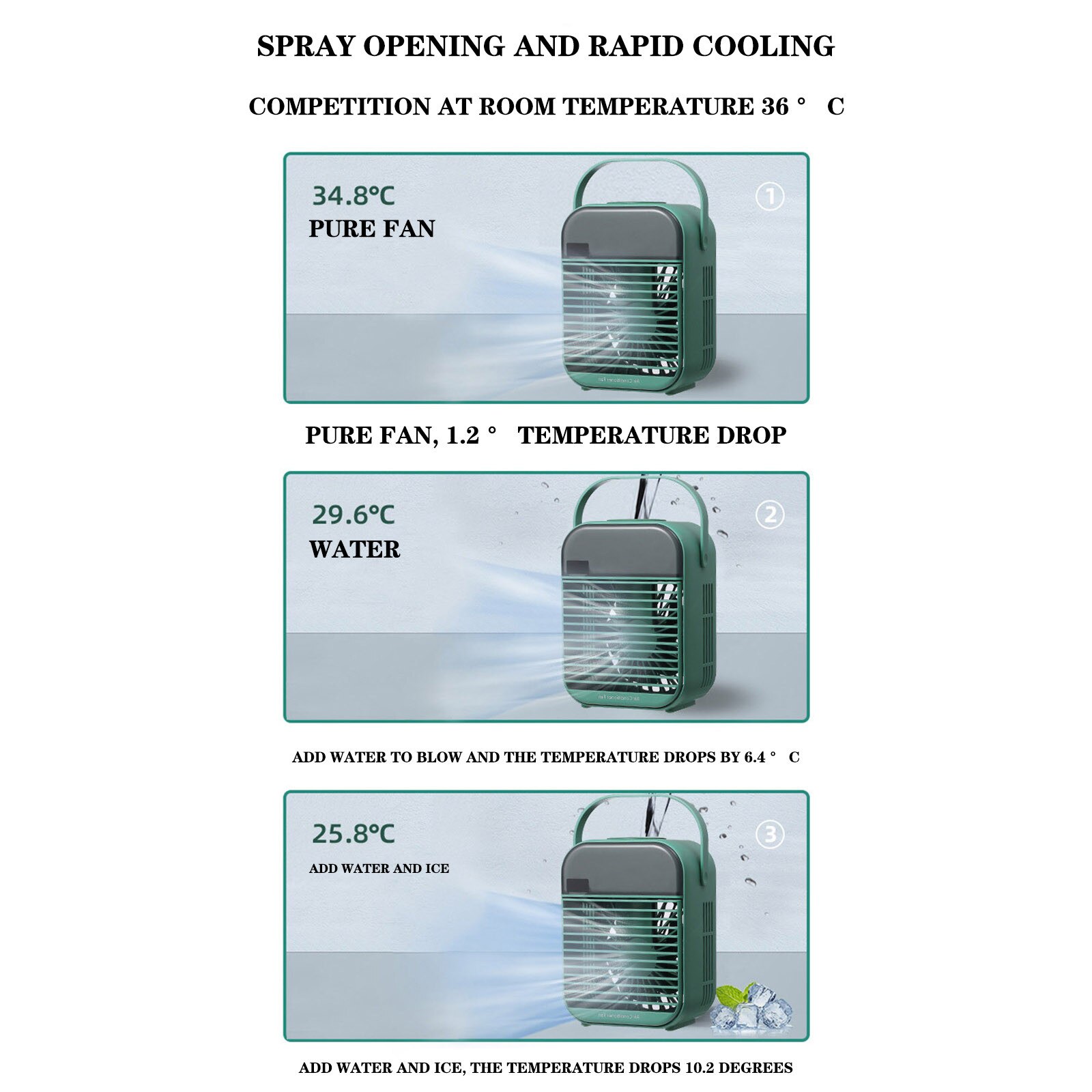 USB Fan Mini Air Cooler Portable Desktop Cooling Fan Student Dormitory Air Condition USB Portable Fan Summer Gadget