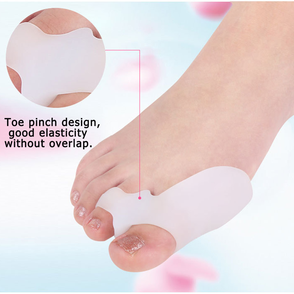 1 par silikone tæer separator knyst knogle ectropion tommelfinger valgus tå separatorer fod hallux knyst justeringsanordninger