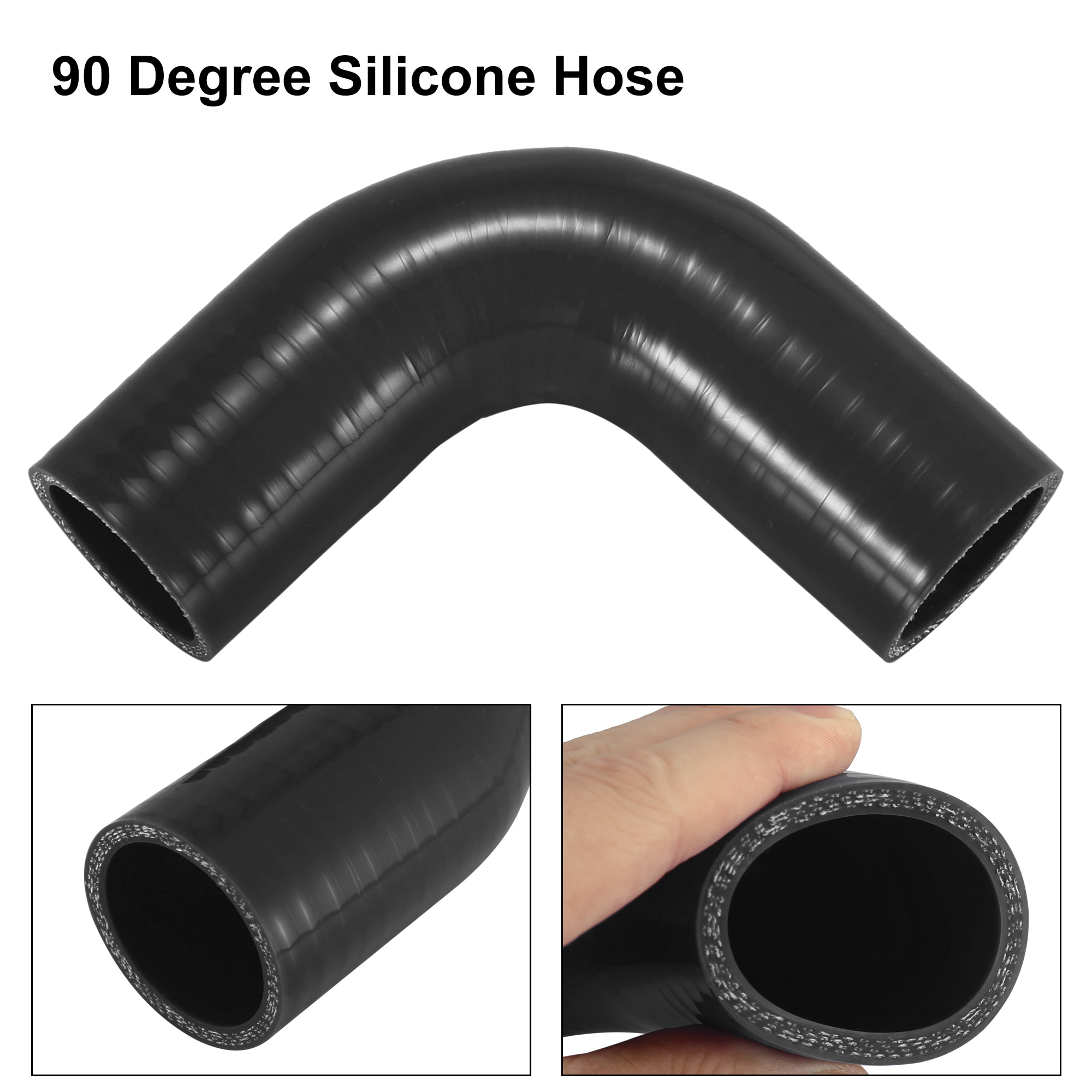 Uxcell-manguera de codo de 90 grados, tubo de silicona, 38, 51, 57, 63, 70, 76, 89, 102MM, conector Intercooler para tubo de entrada Turbo de aire